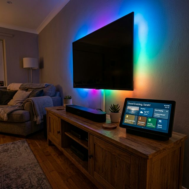 Nivel Medio: Luces LED y pantallas inteligentes